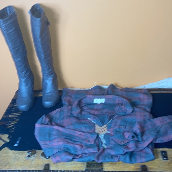 Anthropologie cloth & stone plaid tunic dress - Picture 9 of 12